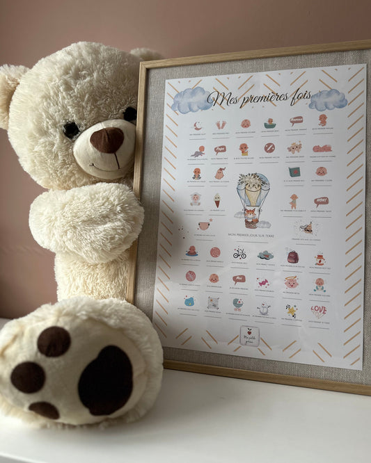 Affiche à dater « Mes premières fois » avec tampon