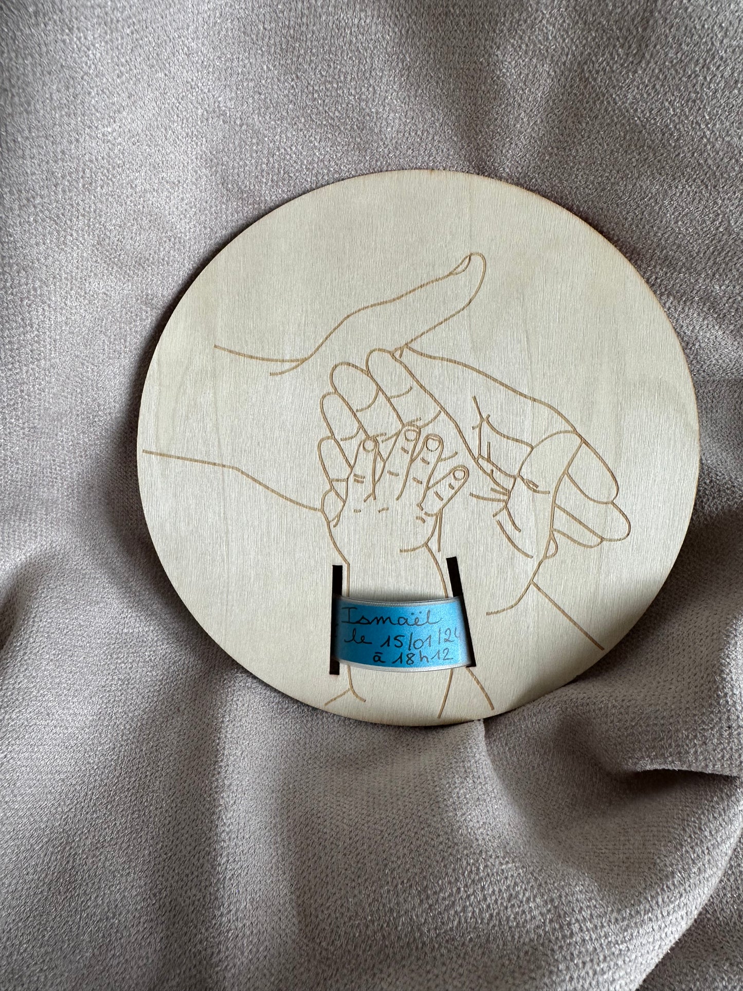 Cercle bois « bracelet de naissance »