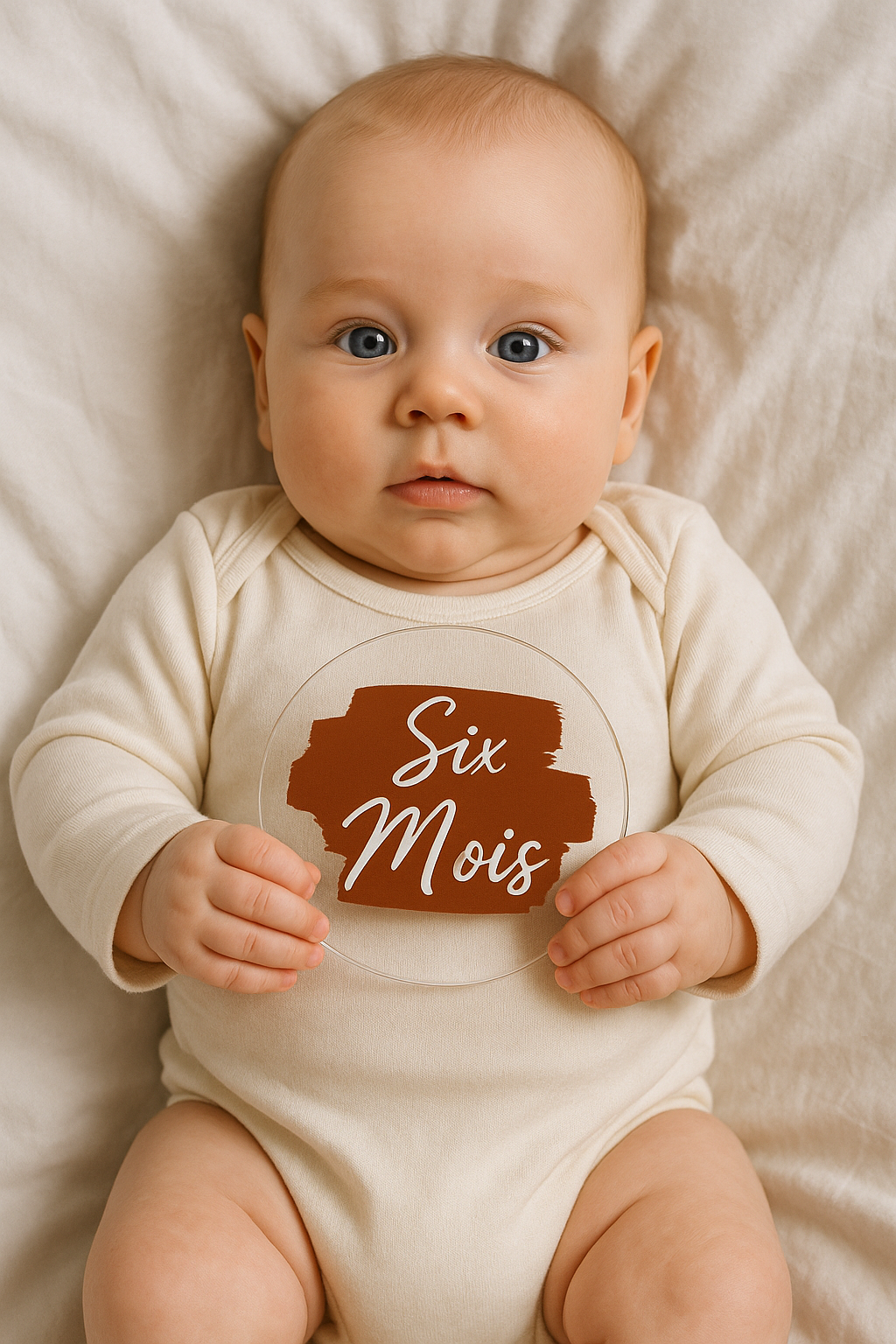 Mes cartes étapes bébé - 12 ronds en plexi pour suivre sa croissance
