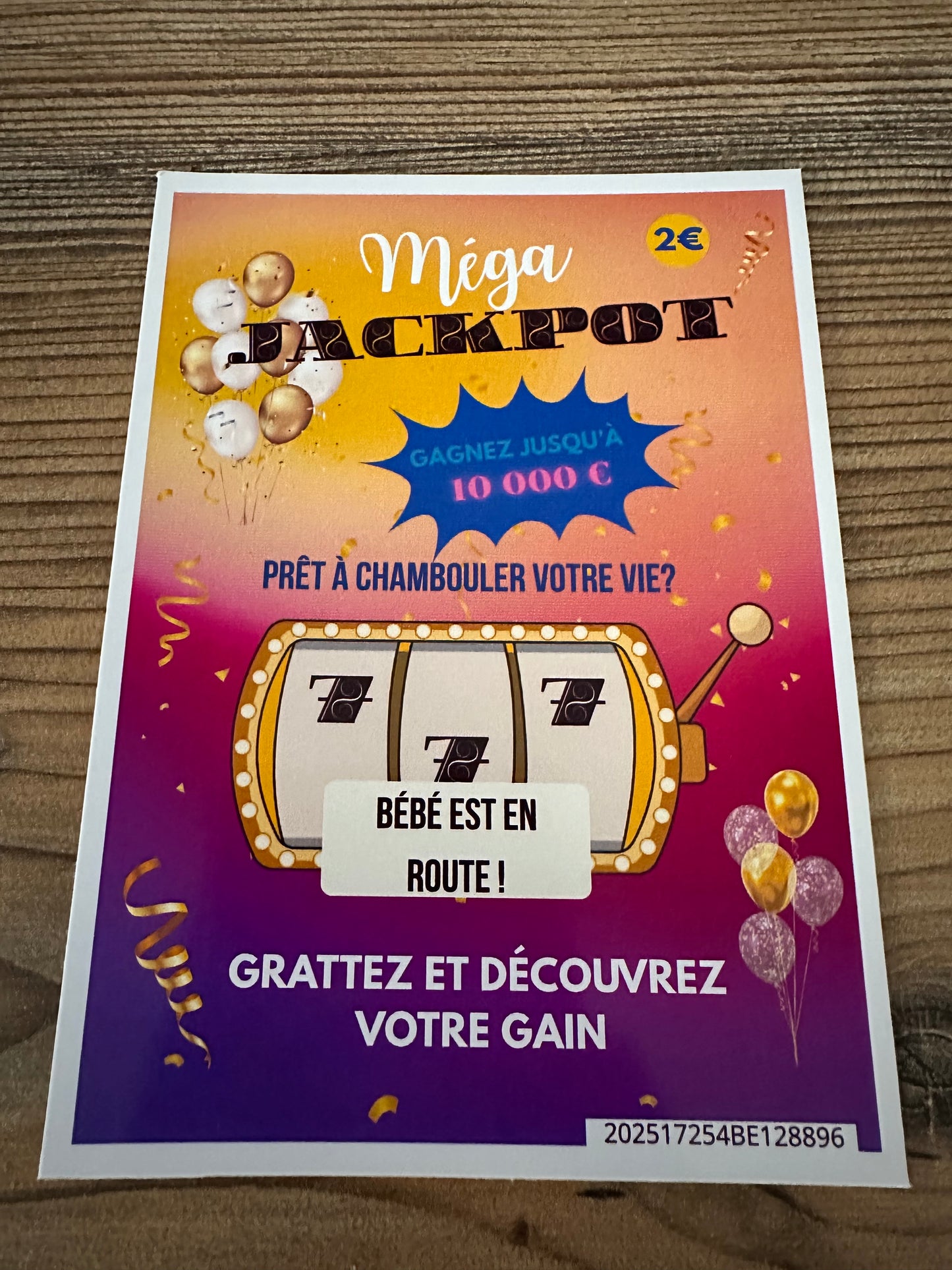 Ticket à gratter « Annonce grossesse »