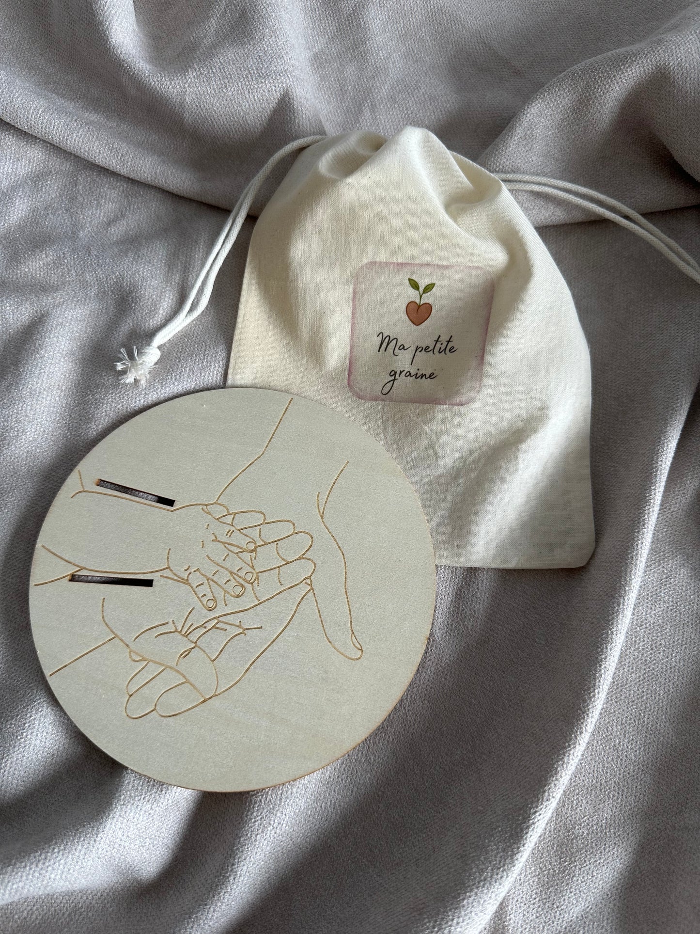 Cercle bois « bracelet de naissance »