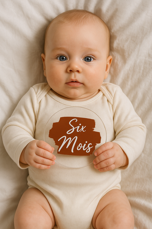 Mes cartes étapes bébé - 12 ronds en plexi pour suivre sa croissance