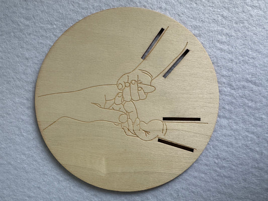 Cercle bois « bracelet de naissance »