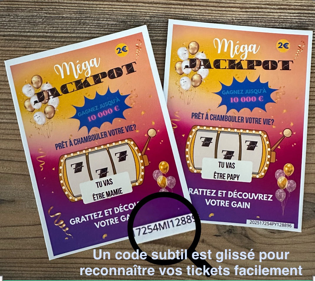 Ticket à gratter « Annonce grossesse »